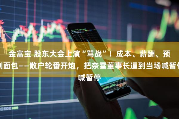 金富宝 股东大会上演“骂战”！成本、薪酬、预制面包——散户轮番开炮，把奈雪董事长逼到当场喊暂停